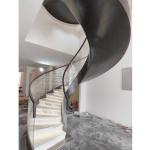 OEM ODM Indoor Space Saving Spiral Stairs With Glass Balustrade