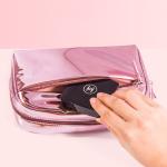 Small Pink Glitter PU Leather Wholesale Zipper Pink Shiny Makeup Bag