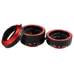 Red Metal Auto Focus Macro Extension Tube Set For Canon SLR Cameras CANON EF EF