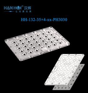 China 218×141.25mm 35×4 3030 LED Lens 90°/T2/T3/T4/T5 Available Low Glare Water-Proof Lens For Street Lighting&amp;Flood Lighting wholesale