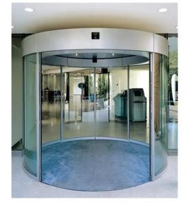 China AC220/50Hz Automatic Revolving Door with Hair Lines Stainless Steel wholesale