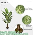 Artificial Green Dieffenbachia Plant 2 Pack - Faux Indoor Plant Spray -