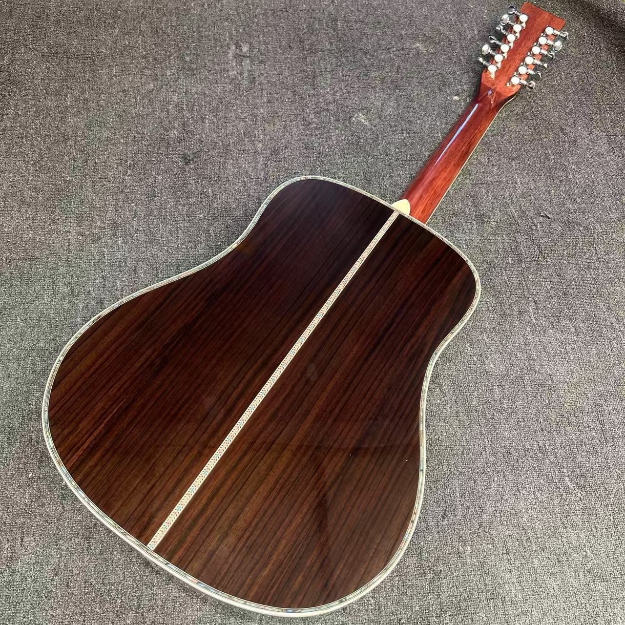 Custom M Style 12 Strings Solid Spruce Top Dreadnought Acoustic Guitar, Customized Logo on Headstock