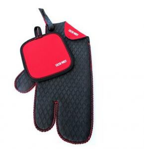 Neoprene 3-finger Kitchen Glove with embossing textured rhombus surface