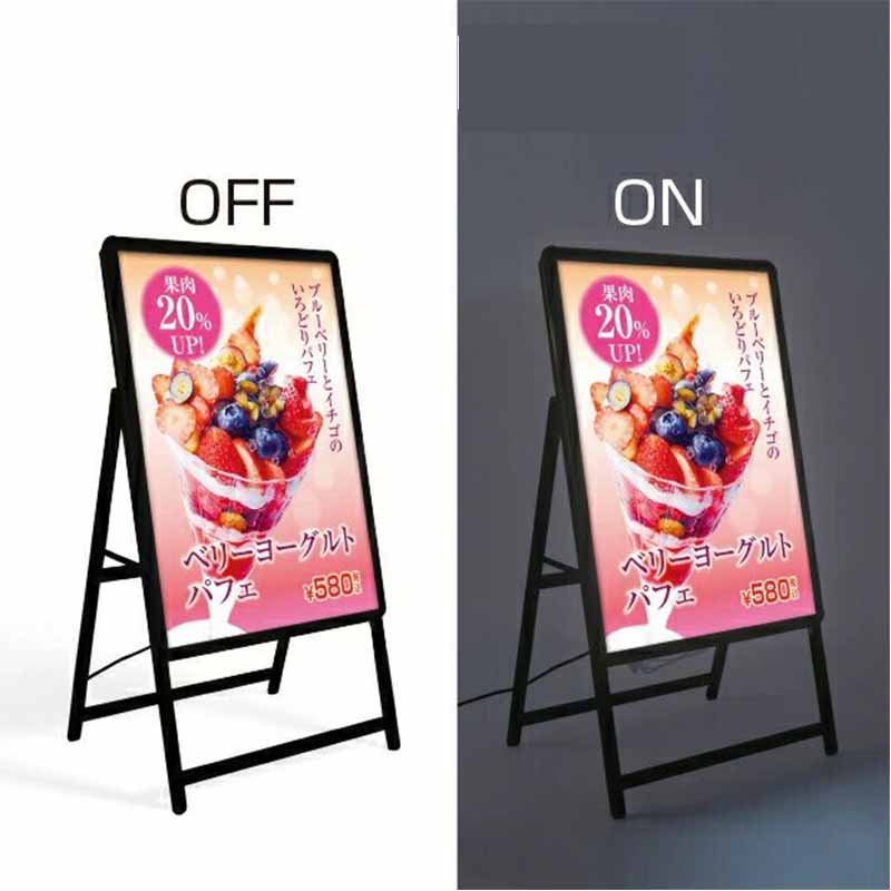 Rectangular Custom Advertising Light Box LED Acrylic Weatherproof Decorative Hanging Poster Stand Display Frame Sign