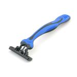 China Manufacturer Comfortable Shaving Razor Rubber Handle Triple Blade Men
