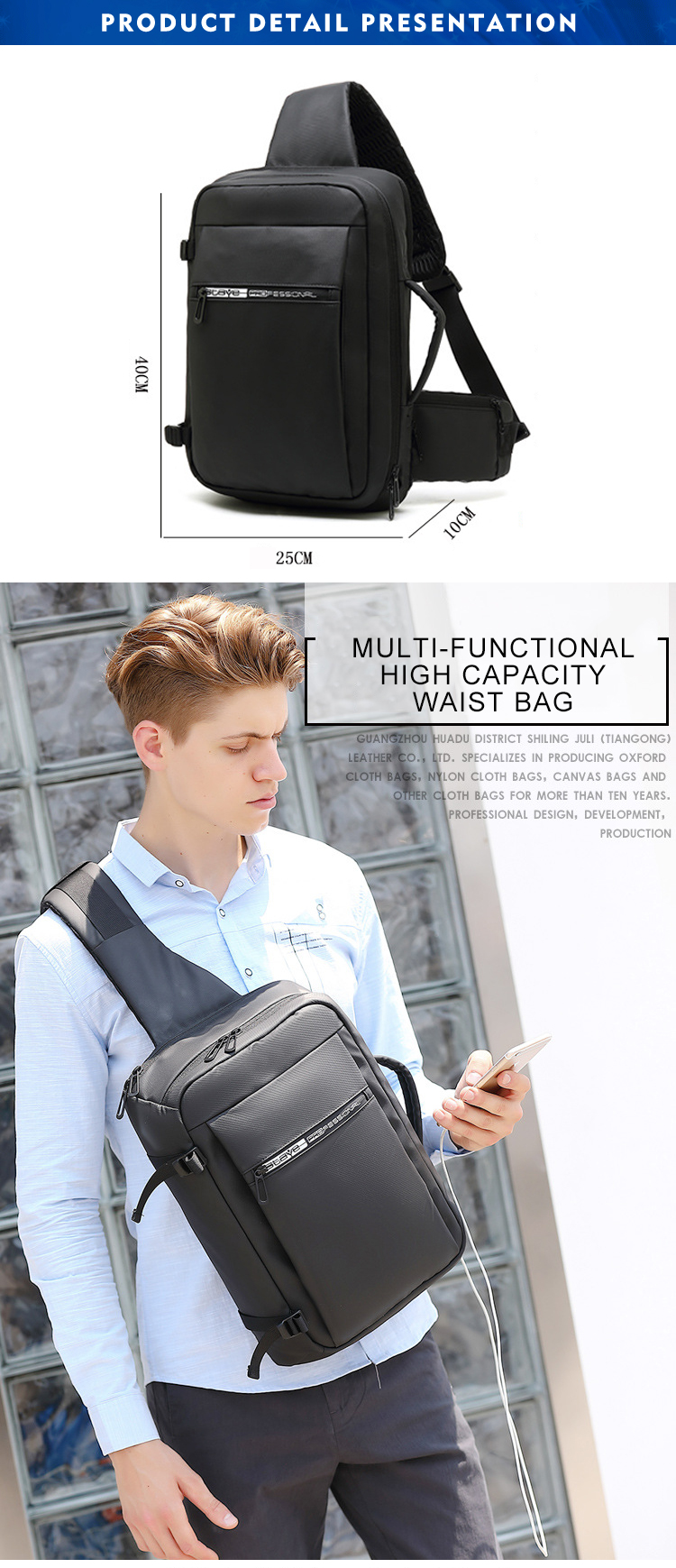 Crossbody Chest Sling Bags 10L