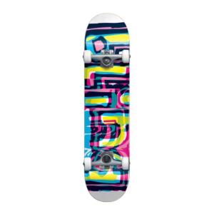 China Blind Skateboards Logo Glitch White Mini Complete Skateboard First Push - 7.25&quot; x 29.2&quot; wholesale