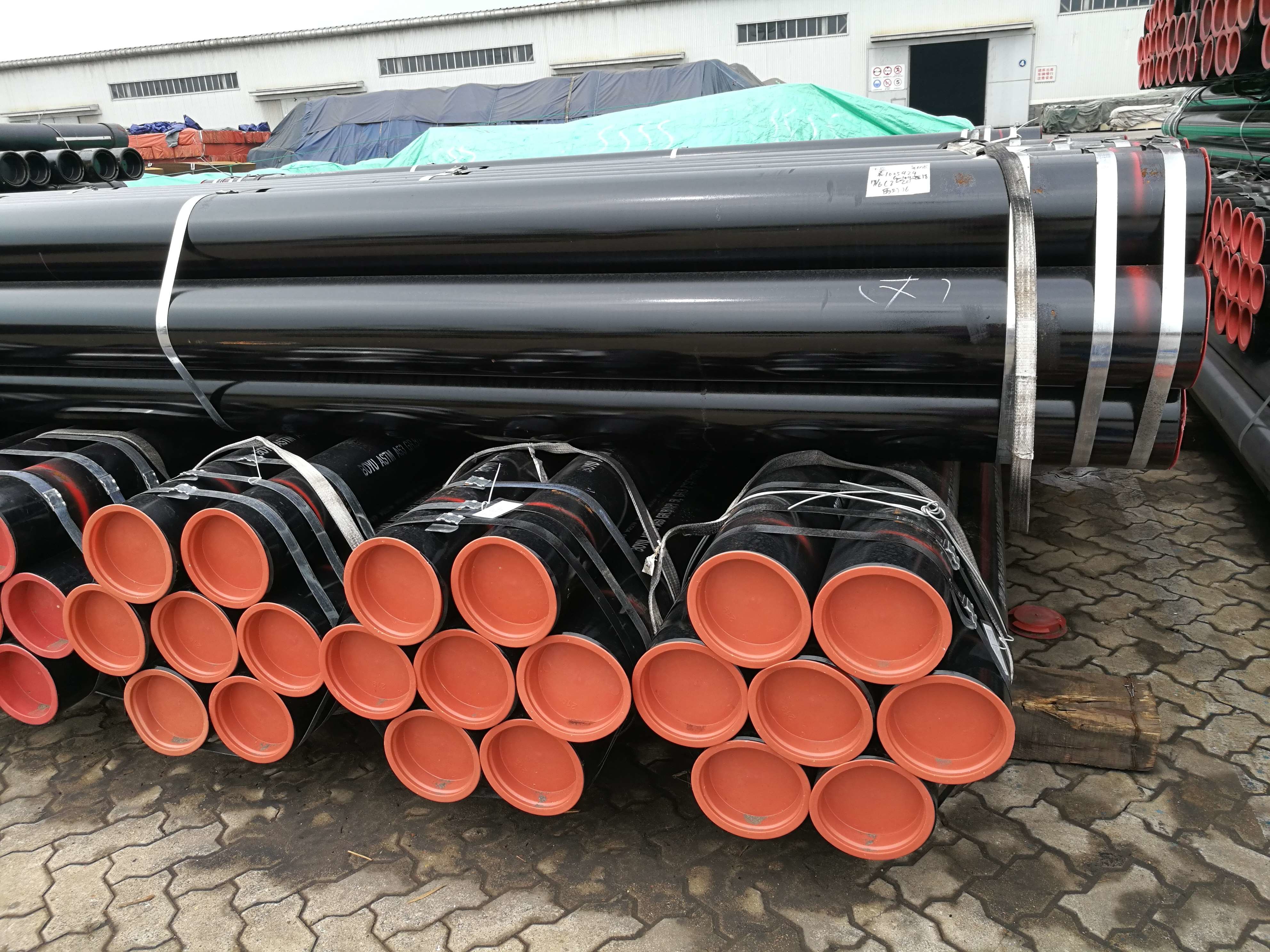 CE API 5L PSL1X52 8" Coating And Bevel End Erw Welded Pipe