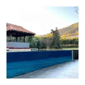 China Outdoor Aboveground Infinity Swimming Pool Fiberglass Lucite Acrylic Density 1.2g/cm3 on sale