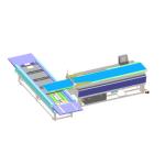 Multiple lanes horizontal pan arranging machine
