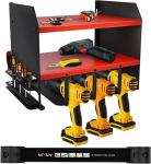 Carbon Steel Garage Tool Organizer 3 Layers Metal Rack Storage Wall Mount Drill