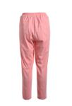 Leisure Pink Ladies Slim Fit Trousers Jersey Pant For Spring / Autumn OEM ODM