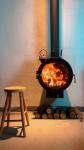 90cm 100cm Ceiling Suspended Fireplace Log Burners Rust Resistance