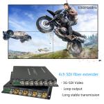 Single Mode 3G SDI 4 Channel Converter Over Fiber With RS485 Tally
