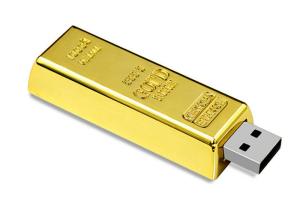 China USB Factory supply 16G 3.0 metal material gold bar USB with customized logo show life brand wholesale