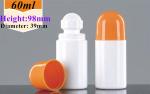 30ml 50ml HDPE Plastic Empty Deodorant Essential Oil Roll on plastic Bottle body