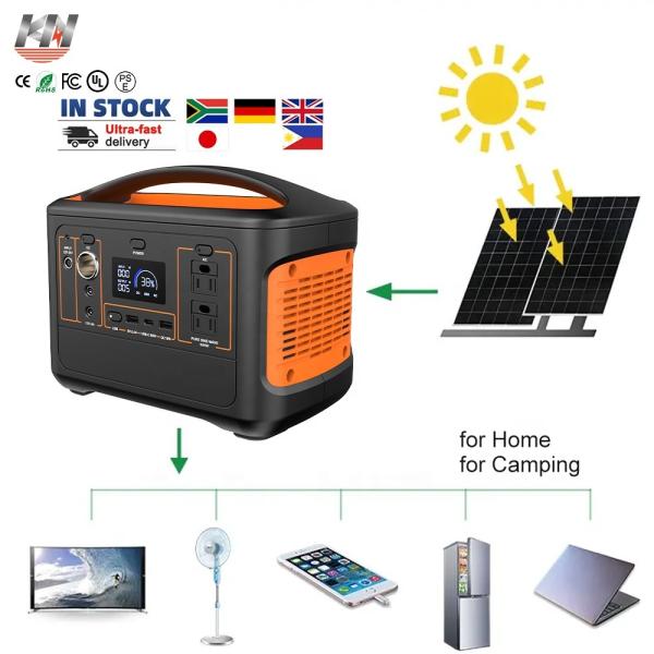 Lifepo4 Lithium Solar Panel Charging Outdoor Emergency Supply 600W Portable