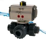 Polypropylene ball valve PPH ball Valve PVC ball valve with pneumatic actuator