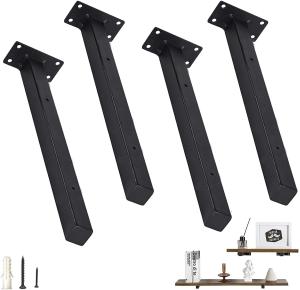 China 8 Inch Heavy Duty Wall Mounted Industrial Metal Shelf Brackets with Included Hardware wholesale