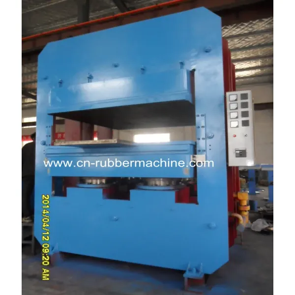 Frame Type Plate Vulcanizer Press with Push-Pull Device - Side View