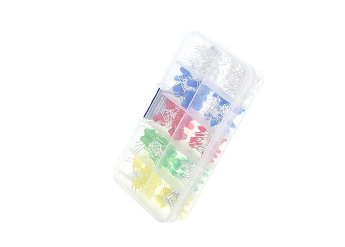 PVC 3MM 5MM Short Feet LED Diode Kit Light Emitting Mixed Color With Box