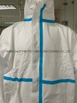 En14126 Standard Heat Sealed Tape Seam Disposable Microporous Coverall VPT634