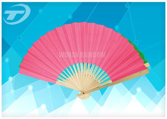 promotion paper folding fan with natural bamboo frame, available in different