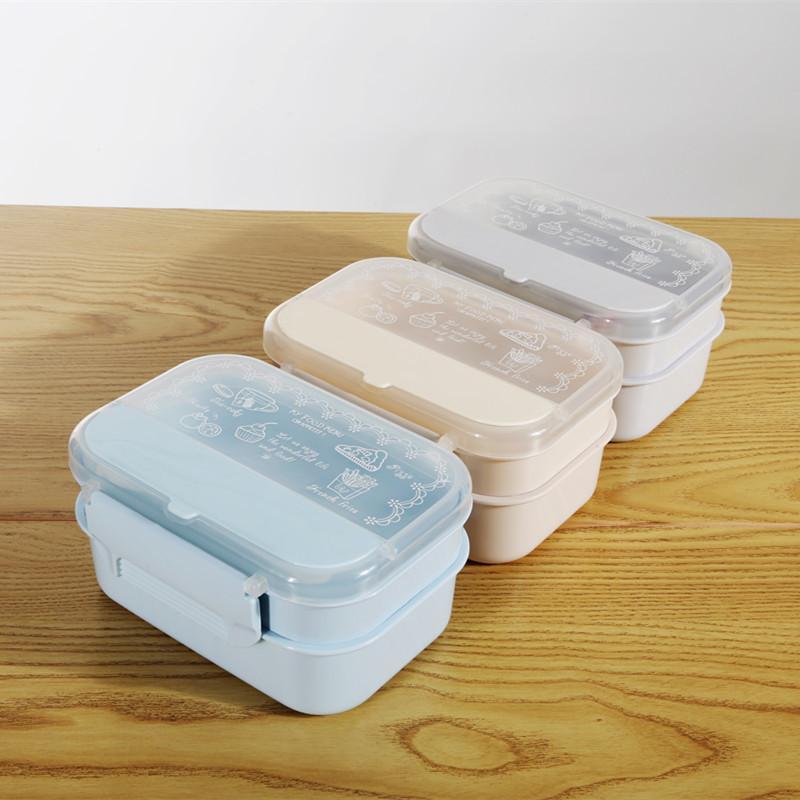 Pink Plastic Lunch Boxes Microwave With Tableware Container