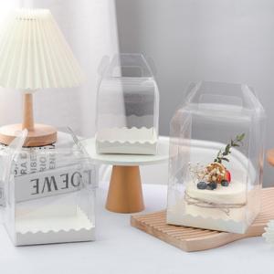China ODM Clear PVC Offset Printing Single Cupcake Box With Holder wholesale