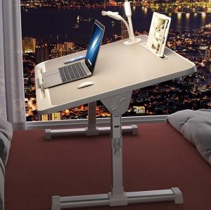 China Mail Packing Height Adjustable Desk White Modern Metal Manual Folding Office Desk Furniture on sale