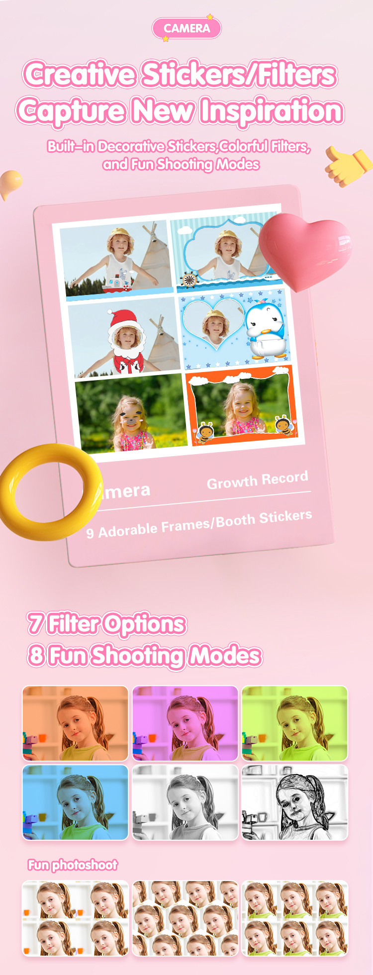 2.4 Inch Screen Color Printing Camera 1080P Full HD Video Ringing Photos To Life For Kids