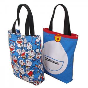 China Eco Friendly Cute Doraemon Ladies Tote Bags Cotton Handbags for Womens wholesale