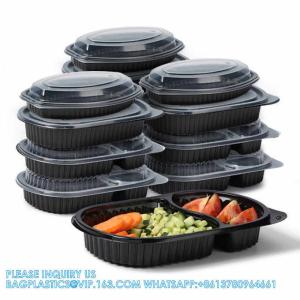 China recyclable, sustainable, disposable, Customizable Meal Prep Container 3 Compartment Takeaway Food Containers wholesale
