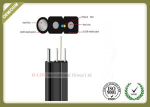 China FRP / KFRP Strength Member FTTH drop cable 2 Core SM GJYXFCH with Black or White Jacket wholesale