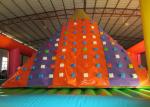 Colourful Iceberg Floating Climbing Wall , Commercial Inflatable Rock Climbing