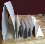 Aluminum Bullet Shaped Profile Suspended Baffle 20Wx100H Powder Coating