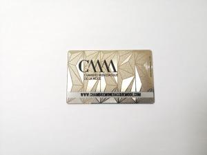 China Frosted Engraved Silver Etch Metal Business Cards 85x54mm wholesale