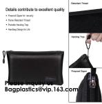 Double layer heat protection large fireproof document money pouch bags,Safety