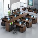 ISO9001/ISO14001 Certified Staff Office Desk and Chair Combination for 2 or 4