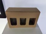 Pantone Color 3 Bottle Liquor Packaging Box For 200ml 375ml Whiskey Vodka Gin