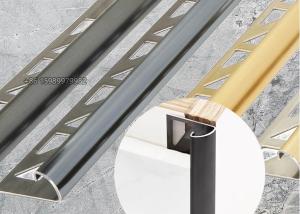 China Stainless Steel Quarter Round Tile Edging Trim Mirror Black 9mm 10mm 12mm wholesale