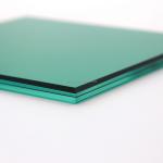 Stylish Dark Green PVB Colored Laminated Safety Glass for Villa Building