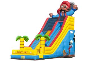 China Outdoor Games PirateLarge Inflatable Slide 7.8 * 3.8 * 6.3m 0.55mm Pato Material wholesale