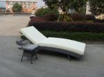 Metal Frame And Orange Wicker Rattan Sun Lounger For Beach