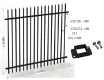 Customized Black Zinc Steel Metal Garrison Fence Panels Maintenance Free