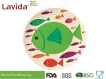 Durable Bio Bamboo Fiber Plates Recyclable Anti - Bacteria Fancy Ocean Fishes