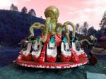 1 Year Warranty Tagada Funfair Ride With Constantly Jumping Flashing Lights