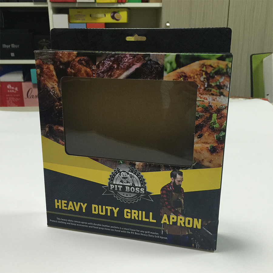 Customized Thickness Auto Lock Bottom Box Canvas Apron Packaging With Logo Printing