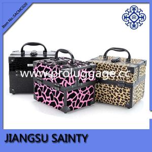 China Small size beautiful printing PVC hard side cosmetic case wholesale